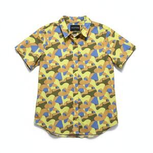 Wildfang Button Up Shirt Large Abstract Camo Art Gorpcore Funky Modern Eclectic